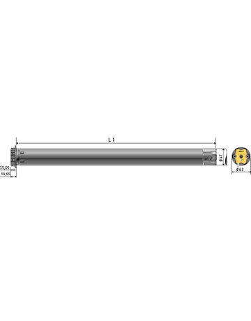 RS100 io SW ED Kabel 3m schwarz - Somfy - 3
